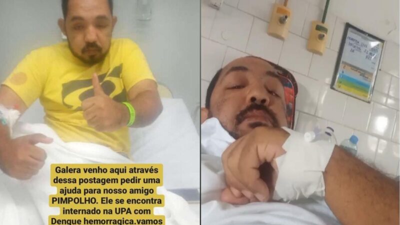 Influencer é internado em Fortaleza com suspeita de dengue hemorrágica; amigos pedem doações