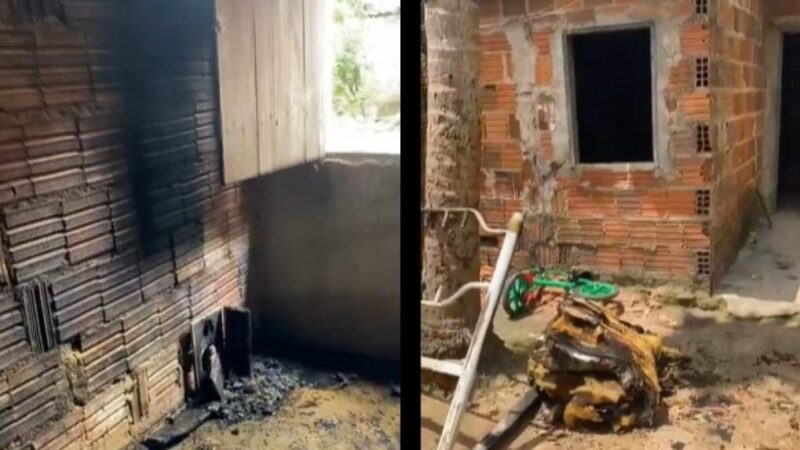 Duas crianças morrem após incêndio atingir casa, em Tururu, no Ceará