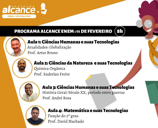 Alcance Enem reapresenta aulas de Globalização, Química, História e Matemática