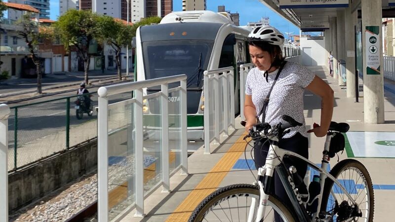 Metrofor amplia integração com bicicletas e libera acesso de bikes no VLT Parangaba-Mucuripe