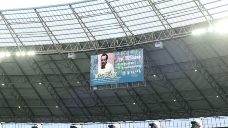 SSPDS fecha parceria com Sesporte para divulgação de imagens de pessoas desaparecidas na Arena Castelão