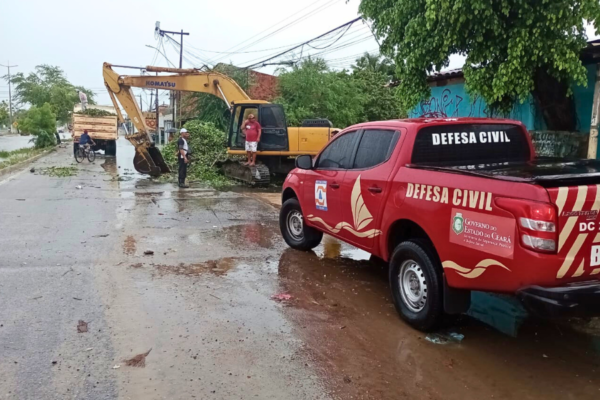 Defesa Civil divulga parcial de atendimentos durante fortes chuvas: mais de 120 ocorrências no Estado