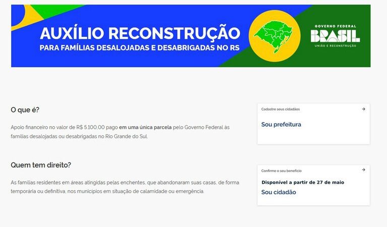 Auxílio Reconstrução: tire todas as dúvidas