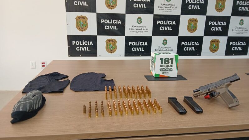 Chefe de grupo criminoso investigado por pelo menos 14 homicídios em Morada Nova é preso pela PCCE em Maracanaú