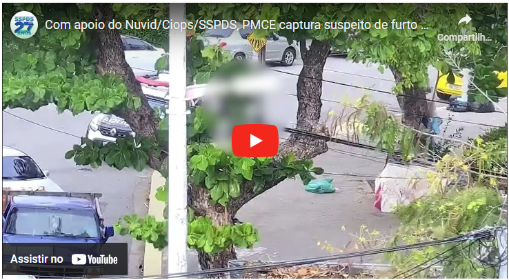 Com apoio do Nuvid/Ciops/SSPDS, PMCE captura suspeito de furto de fios no bairro de Fátima