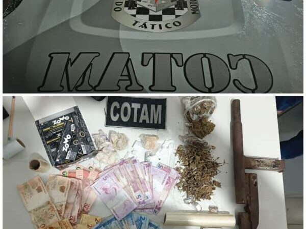 PMCE captura mulher e apreende adolescente com arma artesanal e drogas em Fortaleza