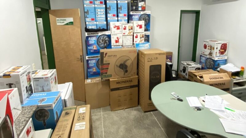 Polícia Civil prende sete suspeitos de receptação e apreende diversos eletrodomésticos