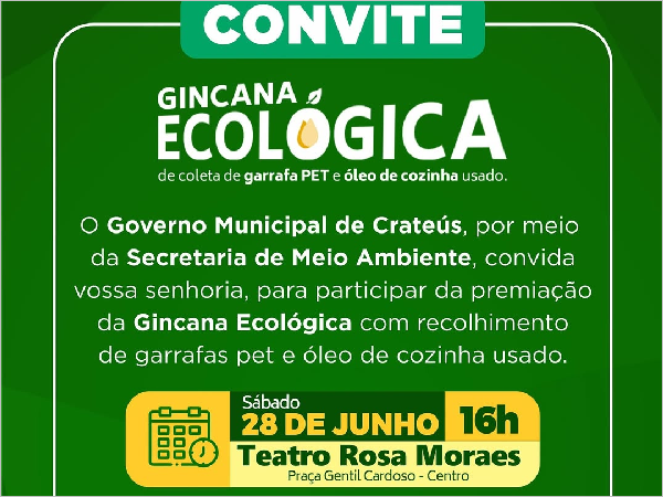 CONVITE – GINCANA ECOLÓGICA