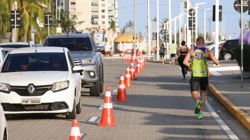 Faixa da Beira-Mar é reservada para lazer e atividades físicas aos sábados e domingos