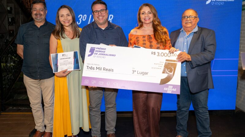 Reportagem da Alece FM conquista 3º lugar no Prêmio Sebrae de Jornalismo