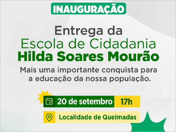 ENTREGA DE MAIS UMA CONQUISTA PARA A EDUCAÇÃO!