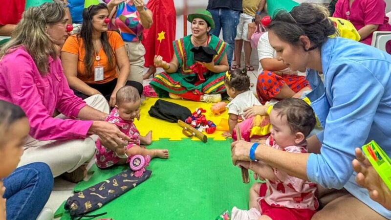 Banco de Leite Humano do HGF recebe atividade de musicalização para crianças