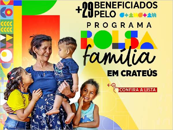 NOVAS FAMÍLIAS BENEFICIADAS PELO BOLSA FAMÍLIA!