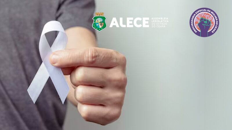 Alece mobiliza homens contra a violência às mulheres em ação da Campanha Laço Branco nesta quarta