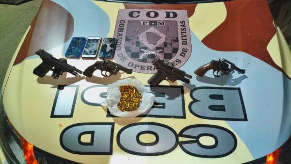 PMCE apreende cinco armas de fogo após confronto no Crato