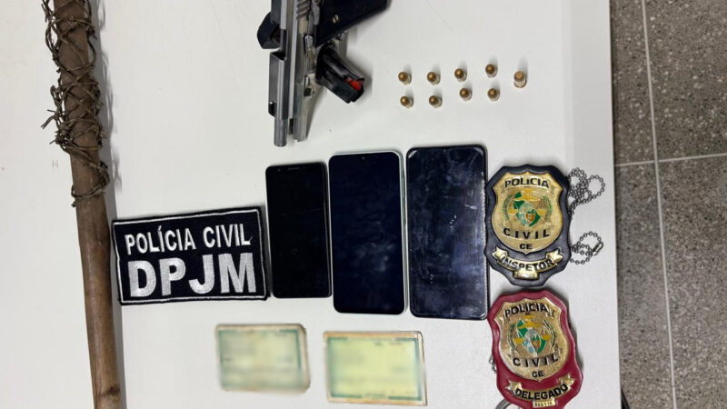 Irmãos são presos em flagrante pela PCCE em posse de arma e munições em Trairi