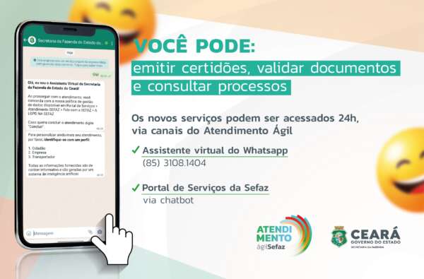 Pelo celular: Sefaz permite emitir e validar documentos e consultar andamento de processos