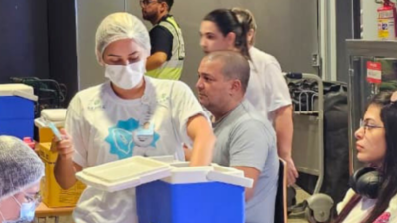 Vacinação contra sarampo no Aeroporto de Fortaleza segue até quarta-feira; Vapt Vupt amplia atendimento